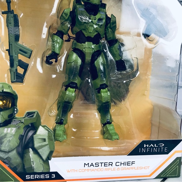 Halo Infinite Series 3 Master Chief Action Figure Commando Rifle & Grappleshot - Picture 2 of 4